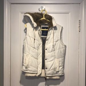 American Eagle Fur Hood Vest